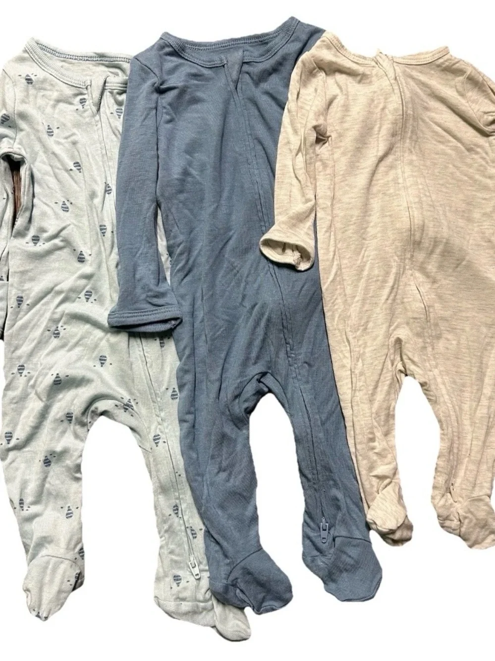 Neutral Baby Lightweight Footie Pajamas 2 Way Zipper Size 0-3 Months